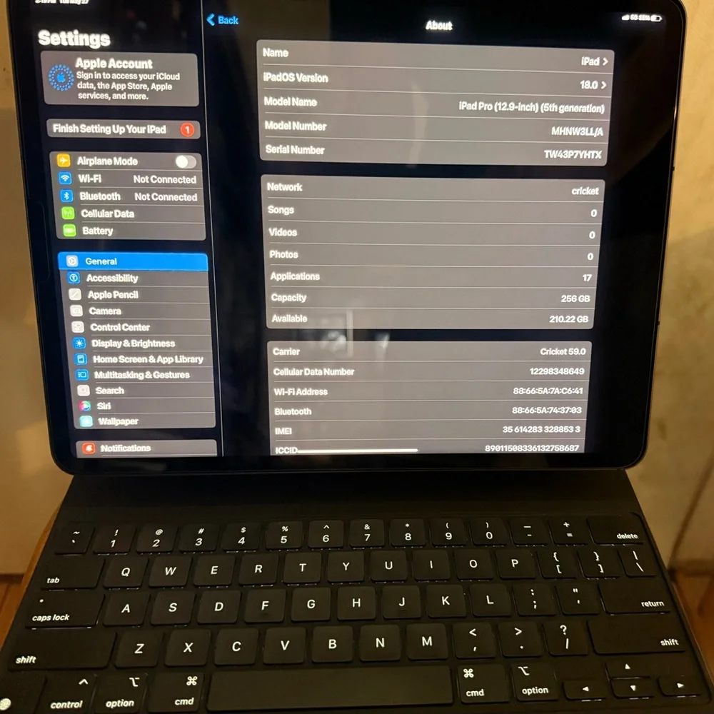 Apple Tablet with Black Keyboard